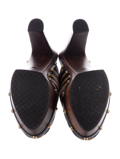 Gucci Ponyhair Animal Print Mules