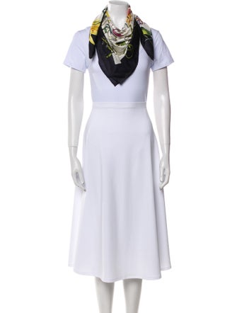 Gucci Silk Floral Print Scarf