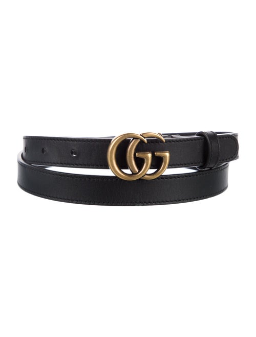 Gucci Double G Logo Skinny Belt