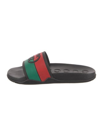 Gucci Web Accent Rubber Slides