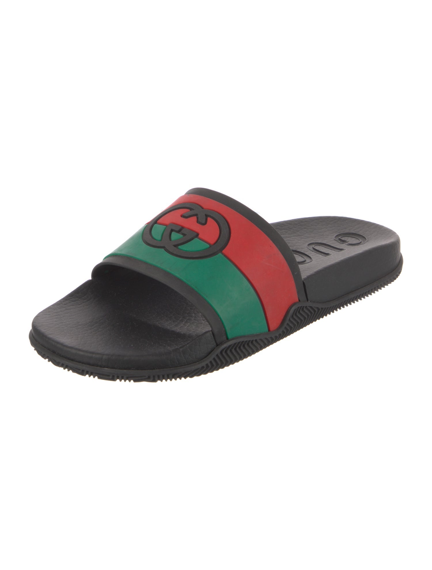 Gucci Web Accent Rubber Slides