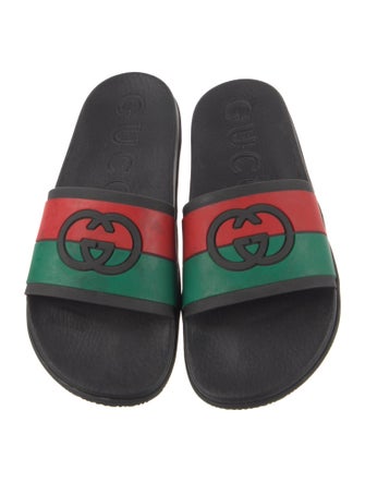 Gucci Web Accent Rubber Slides