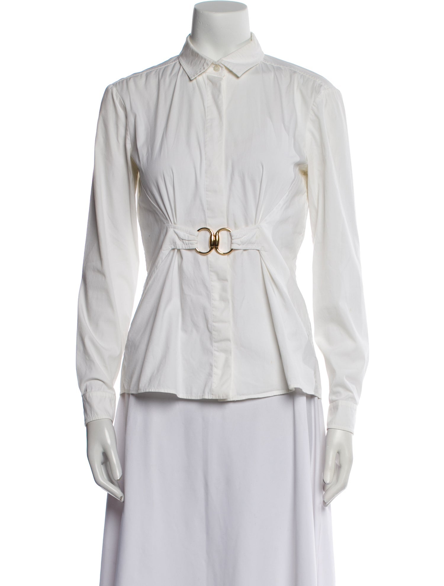 Gucci Long Sleeve Button-Up Top