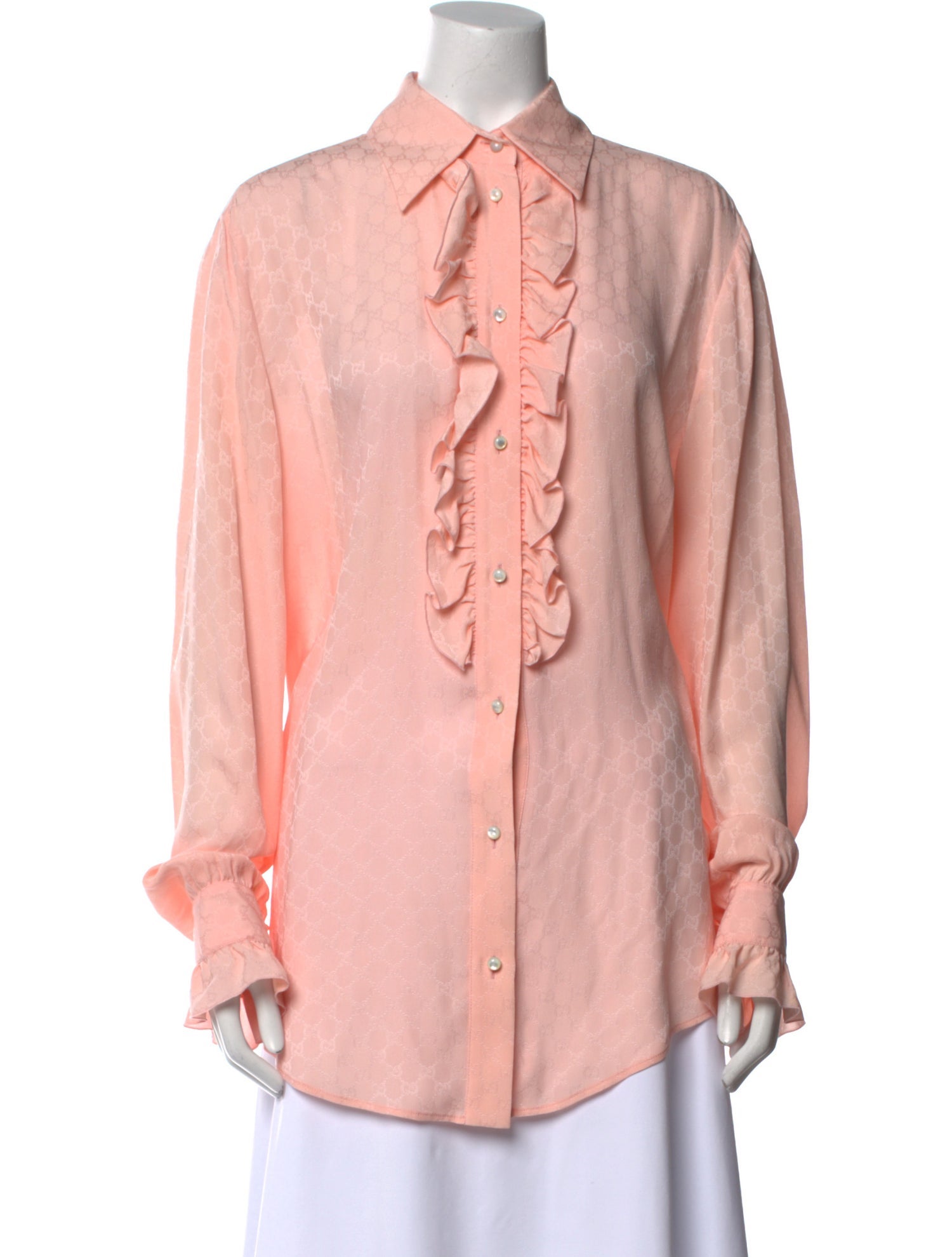 Gucci 2018 Silk Button-Up Top