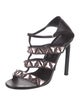 Gucci Leather Crystal Embellishments Gladiator Sandals