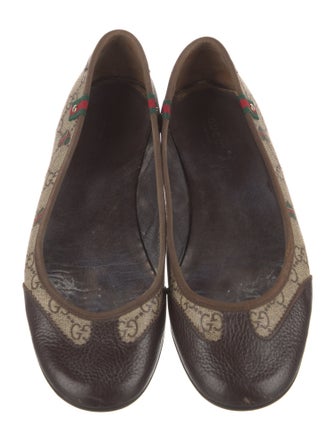 Gucci GG Supreme Ballet Flats