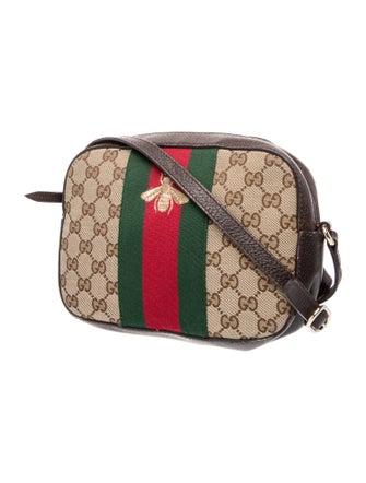 Gucci GG Canvas Bee Camera Bag