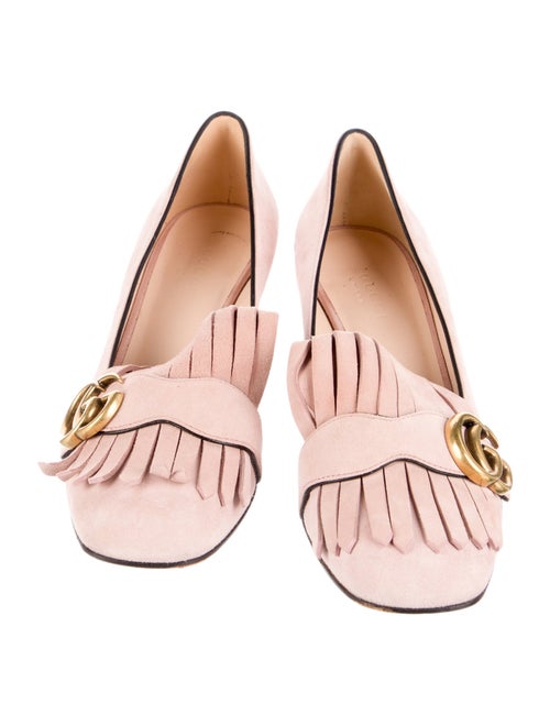 Gucci Double G Logo Suede Pumps