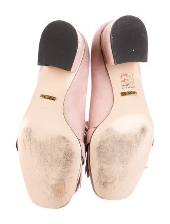 Gucci Double G Logo Suede Pumps