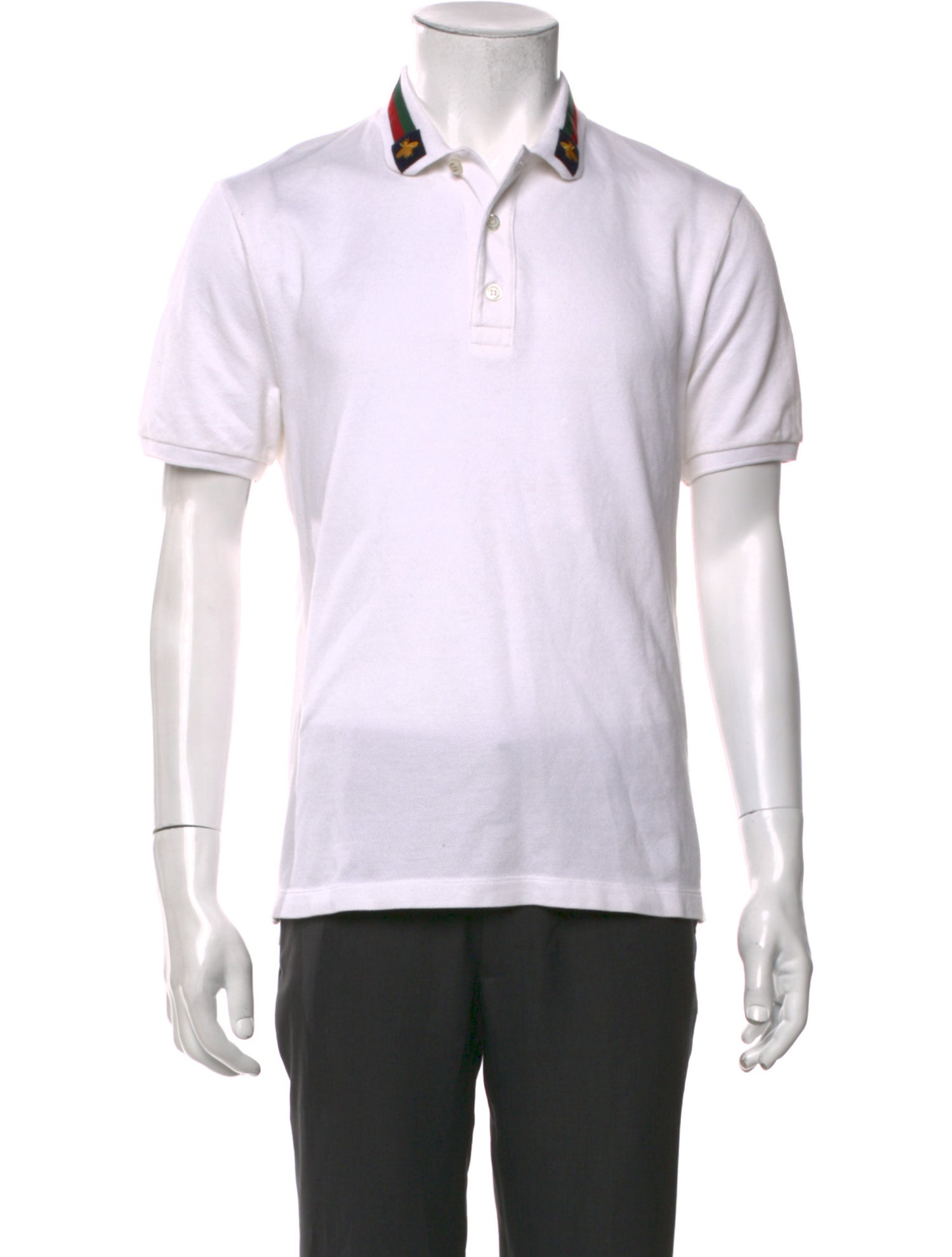 Gucci Web Accent Collar Polo Shirt