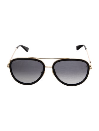 Gucci Interlocking G Logo Aviator Sunglasses
