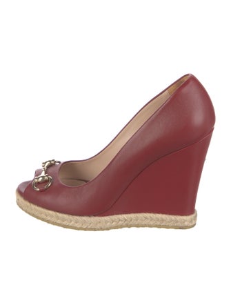 Gucci Horsebit Accent Leather Pumps