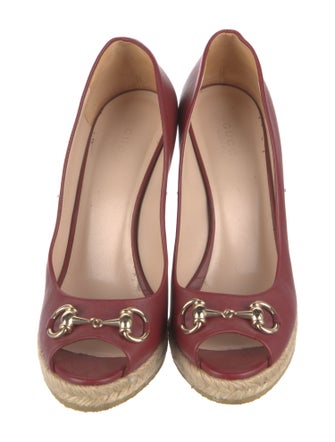 Gucci Horsebit Accent Leather Pumps