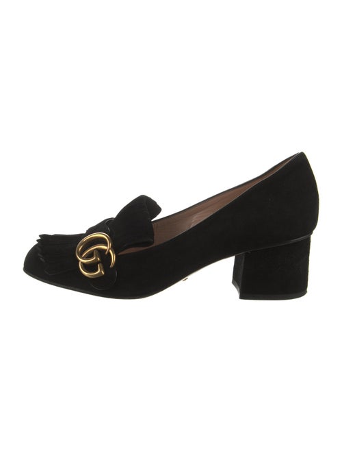 Gucci Double G Logo Suede Pumps