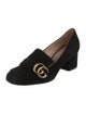 Gucci Double G Logo Suede Pumps