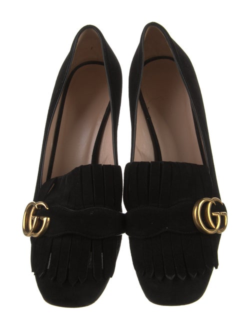Gucci Double G Logo Suede Pumps