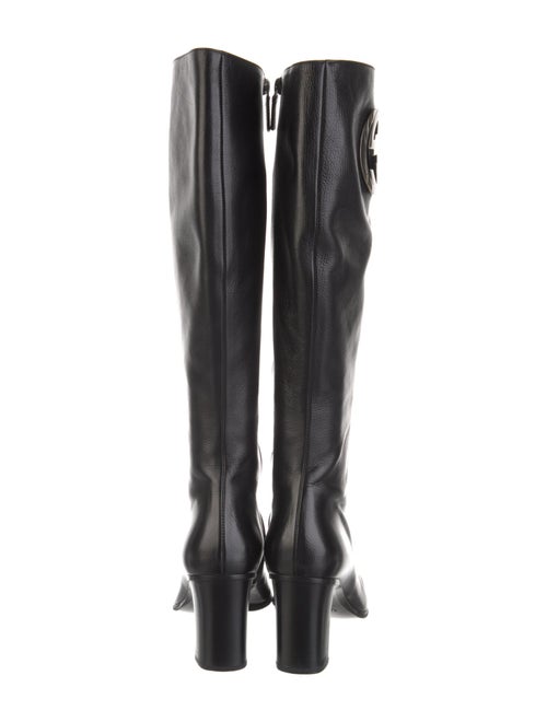 Gucci Interlocking G Logo Leather Boots