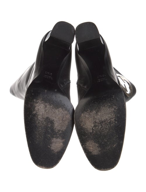 Gucci Interlocking G Logo Leather Boots