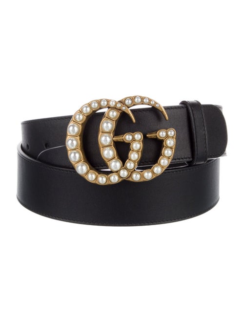 Gucci Double G Logo Leather Belt