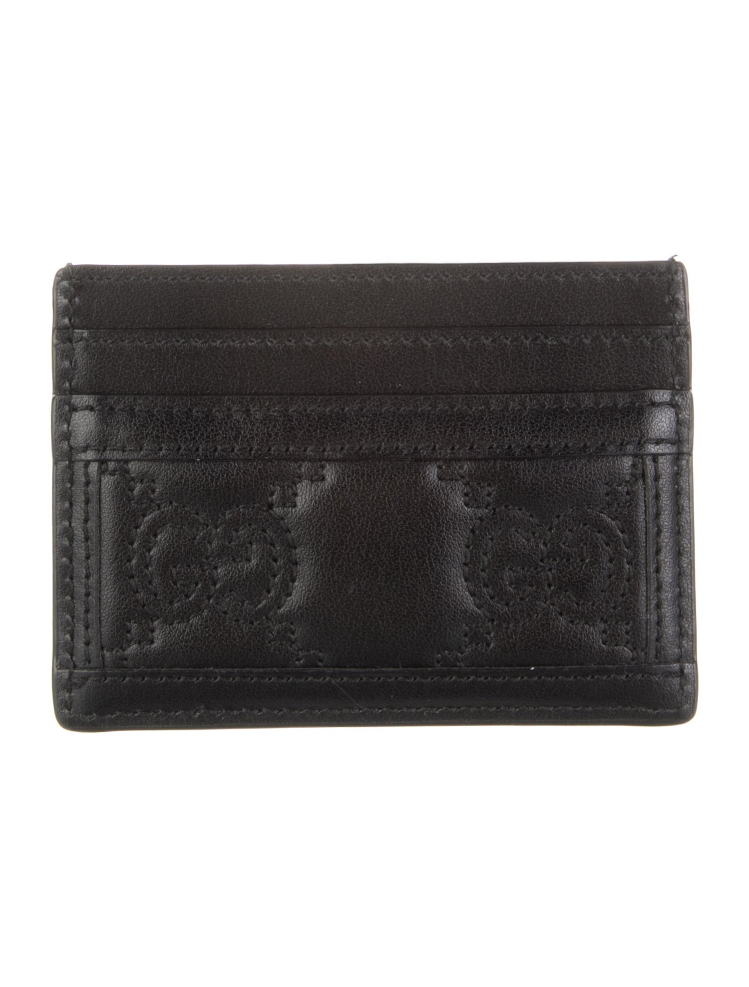 Gucci Interlocking CC Logo Leather Card Holder