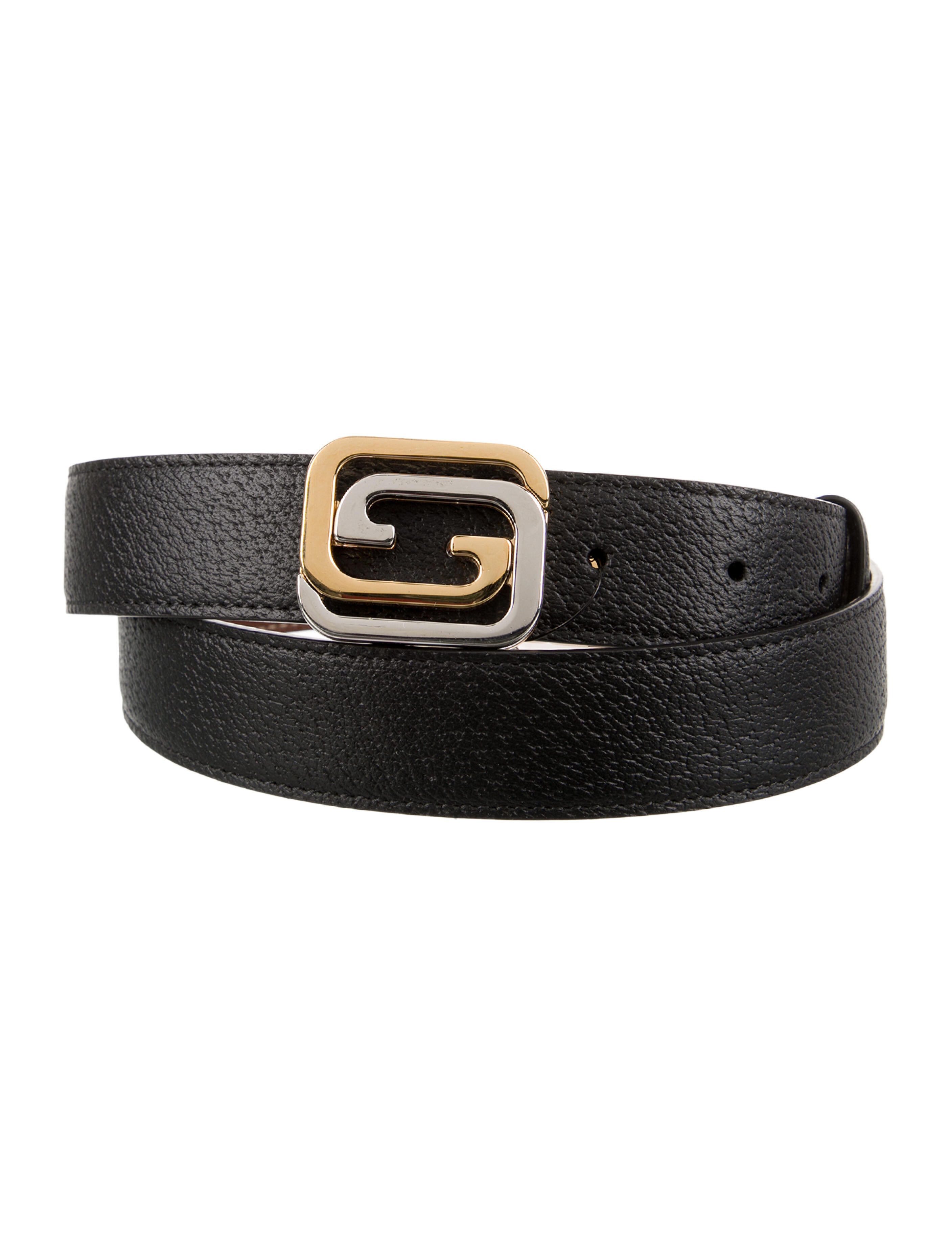 Gucci Interlocking G Squared Reversible Belt Leather Waist Belt w/ Tags