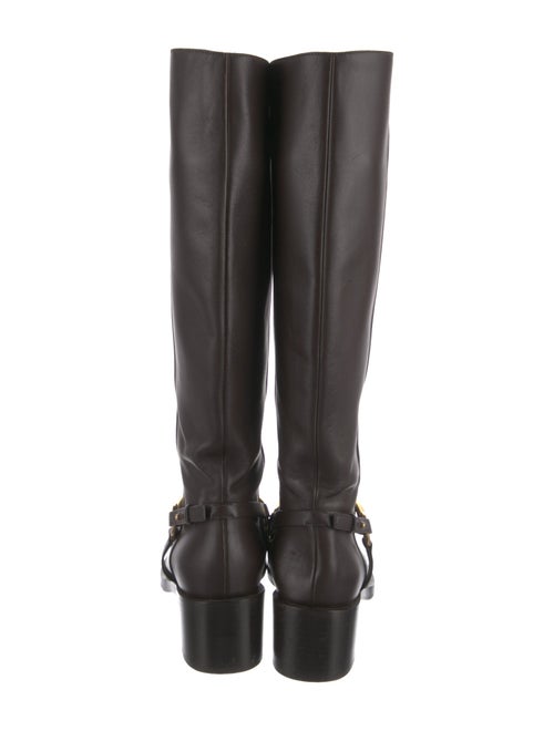 Gucci Horsebit Accent Leather Riding Boots
