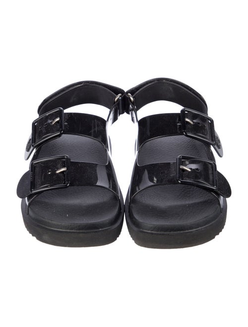 Gucci Double G Logo Rubber Slingback Sandals