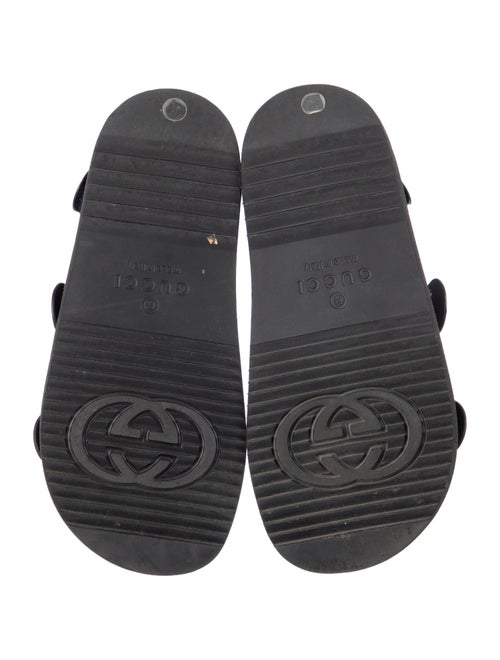 Gucci Double G Logo Rubber Slingback Sandals