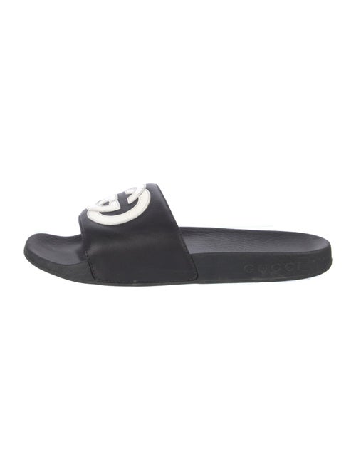 Gucci Interlocking G Logo Leather Slides