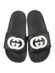 Gucci Interlocking G Logo Leather Slides
