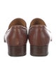 Gucci Web Accent Leather Loafers