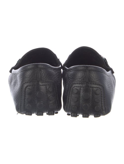 Gucci Web Accent Leather Loafers
