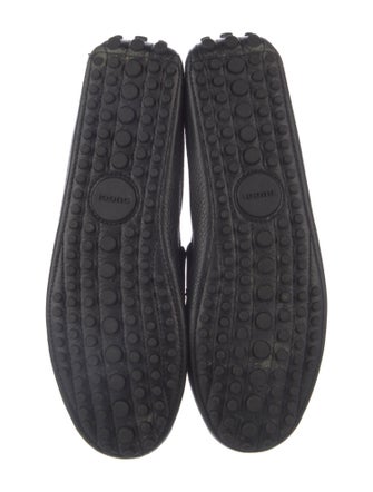 Gucci Web Accent Leather Loafers