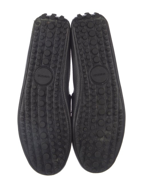 Gucci Web Accent Leather Loafers