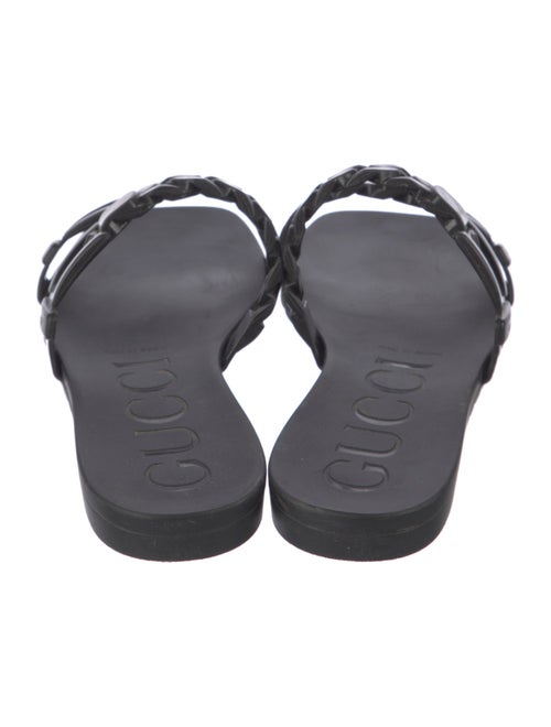 Gucci Chain-Link Accent Rubber Slides