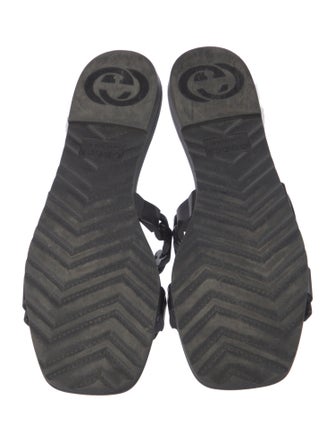 Gucci Chain-Link Accent Rubber Slides