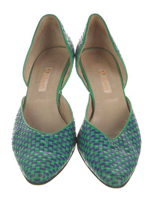 Gucci Leather Printed D'Orsay Pumps
