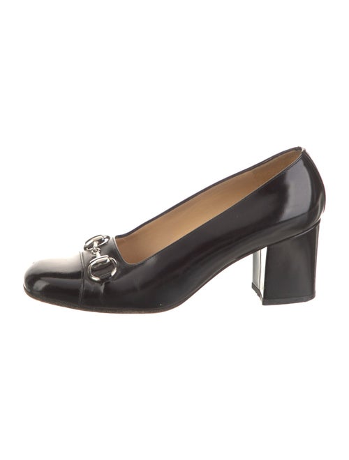 Gucci Horsebit Accent Patent Leather Pumps