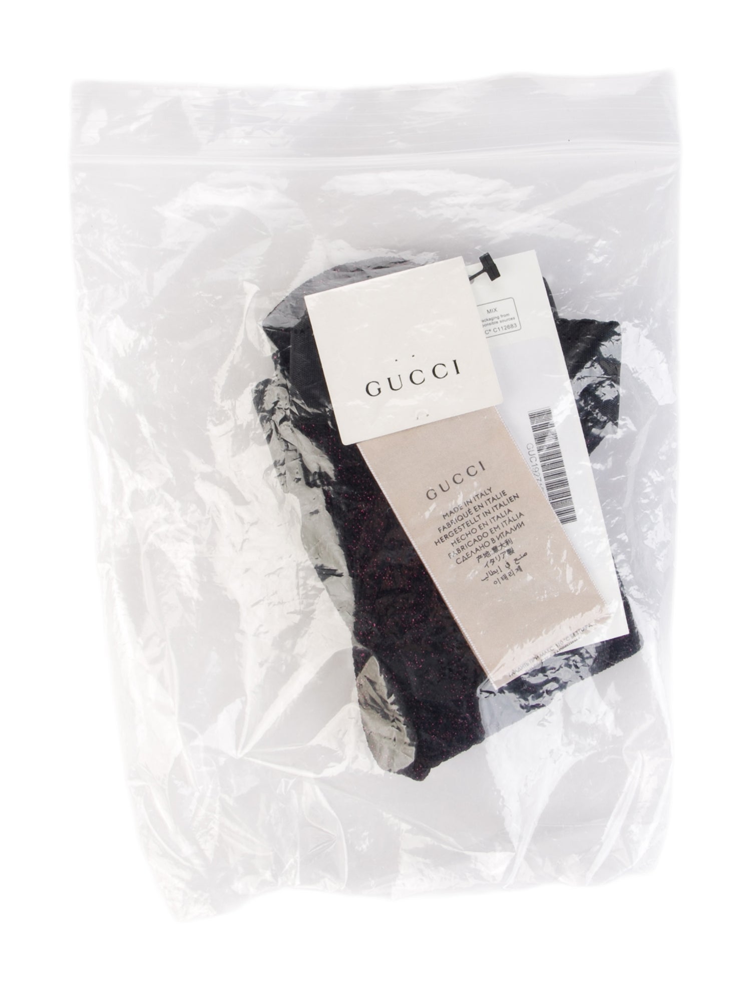 Gucci Logo Embellished Sock w/Tags
