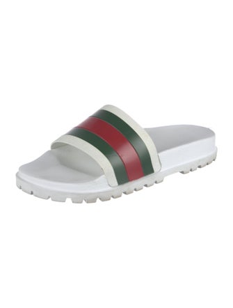 Gucci Web Accent Rubber Slides