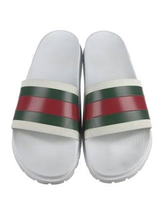 Gucci Web Accent Rubber Slides