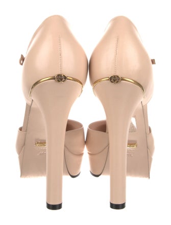 Gucci Interlocking G Logo Leather D'Orsay Pumps