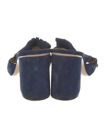 Gucci Double G Logo Suede Slides