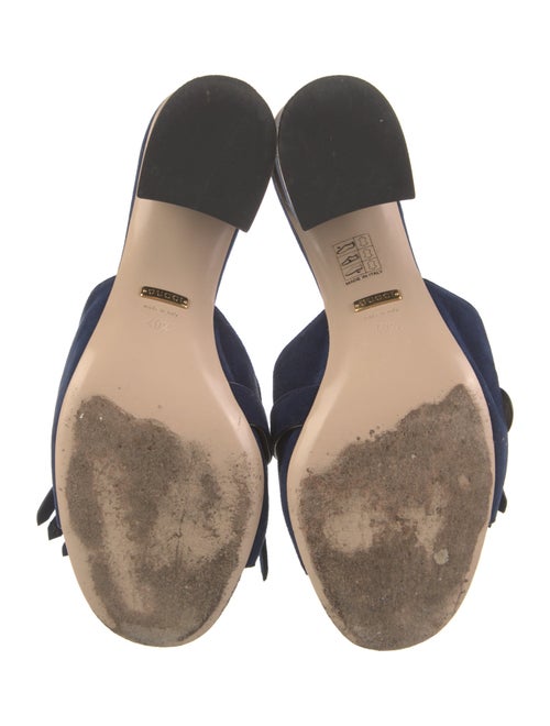 Gucci Double G Logo Suede Slides