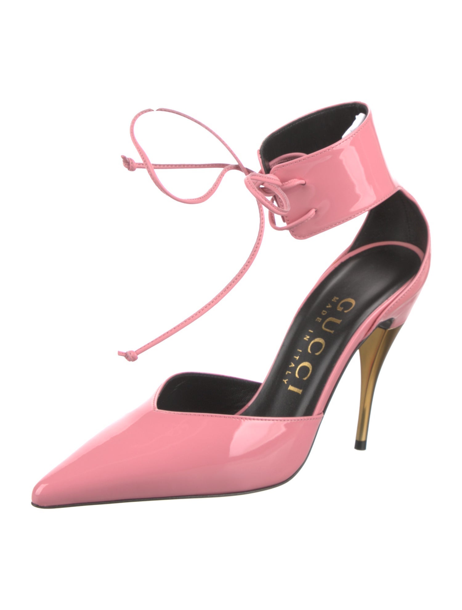 Gucci Patent Leather T-Strap Pumps