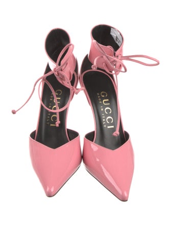 Gucci Patent Leather T-Strap Pumps