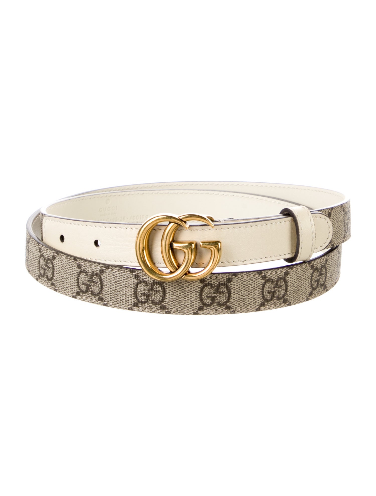 Gucci GG Supreme Skinny Belt