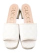 Gucci GG Supreme Leather Trim Embellishment Slides