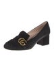 Gucci Double G Logo Suede Pumps