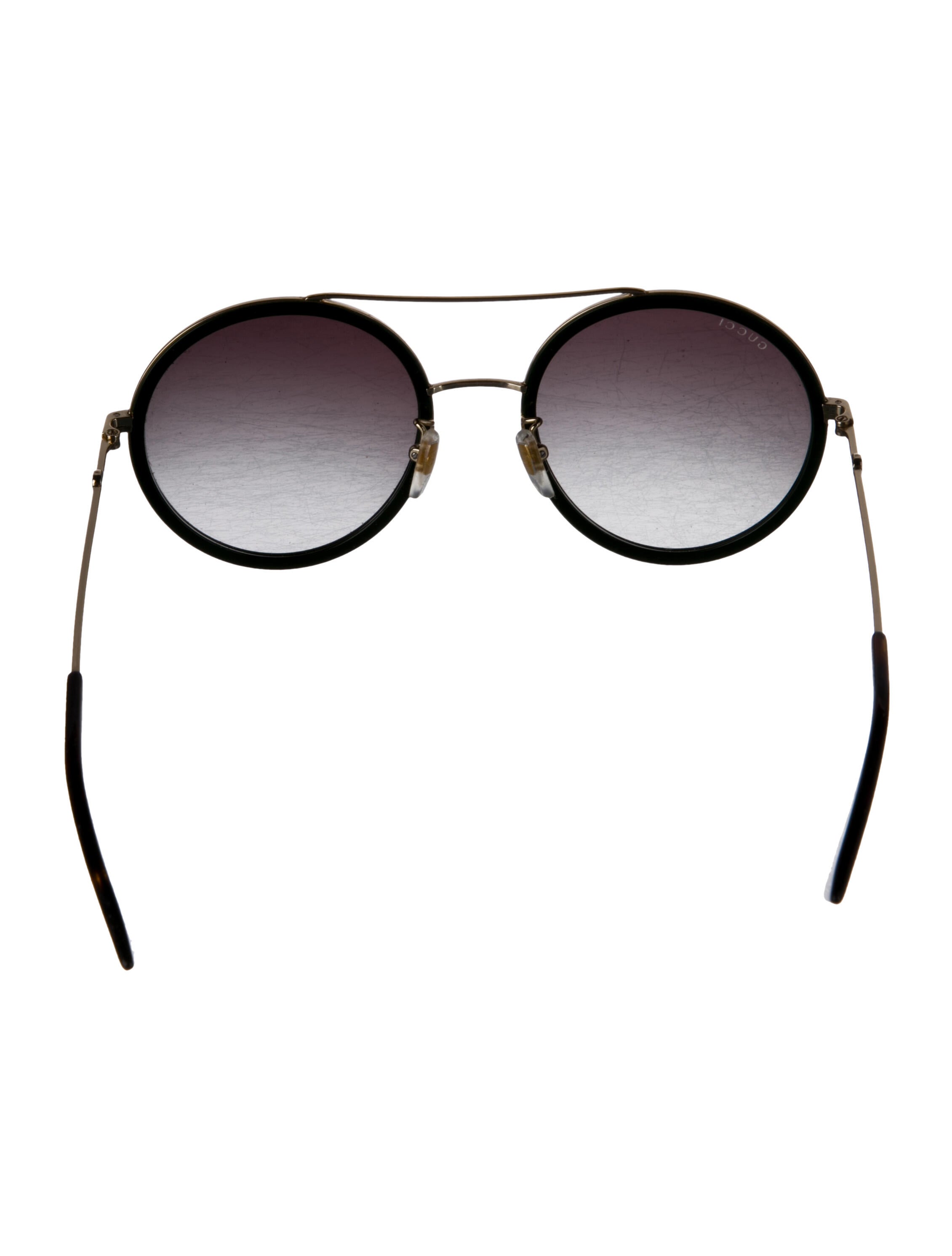 Gucci Web Accent Round Sunglasses